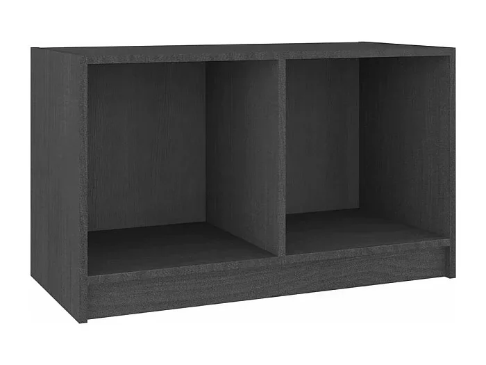 Mueble TV multimedia estantería para televisión buffet para televisión comedor salón dormitorio 70 x 33 x 42 cm madera maciza de pino gris 02_0026177