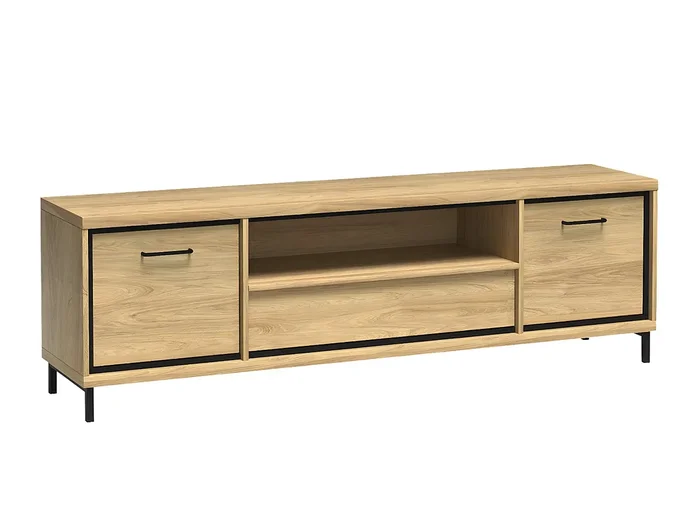 Mueble TV Stanton F112, Luminoso madera, Número de puertas 2.00, Número de cajones 1.00