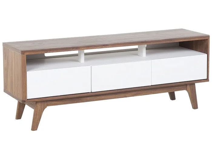 Mueble TV SYRACUSE Marrón/Blanco