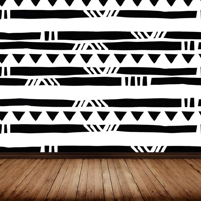 Mural Abstracto Contemporáneo Decoración de Pared Multicolor no Tejida Resistente a Manchas para Cocina – Blanco 366 x 254 cm