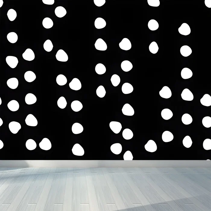 Murales Multicolores Modernos en Gran Tamaño Decoración de Pared Abstracta no Tejida para Baño – Negro 500 x 300 cm