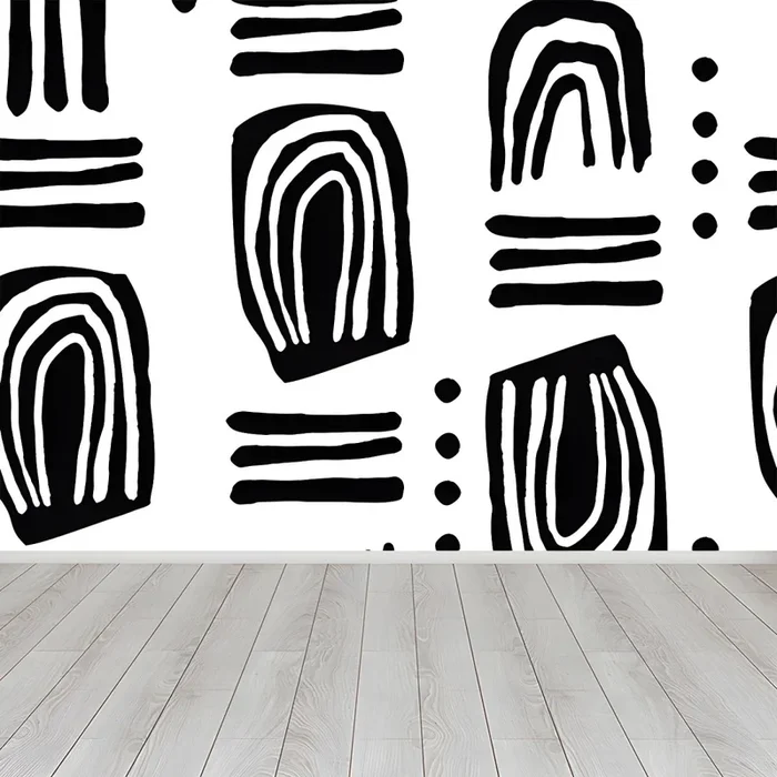 Murales Multicolores Modernos en Gran Tamaño Decoración de Pared Abstracta no Tejida para Baño – Blanco 500 x 351 cm