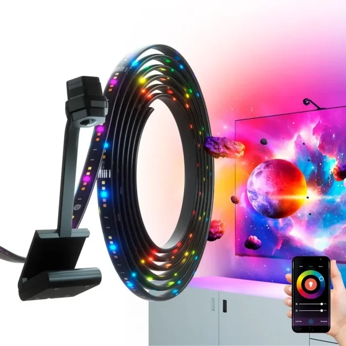 Nanoleaf NF082K02-40LS – Juego para duplicación de pantalla 4D + Tiras de luces 4m 65»