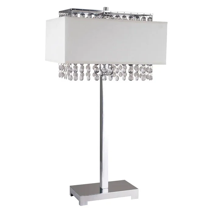 Naya Chrome/White Table Lamp