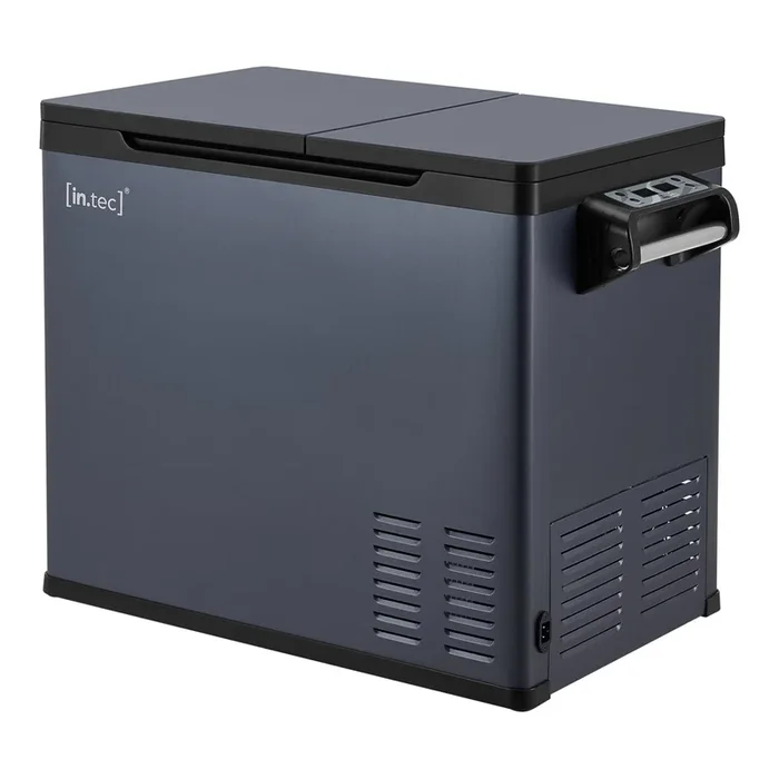 Nevera portátil eléctrica Alberona para viajes acero 55 L- Gris azulado [in.tec]