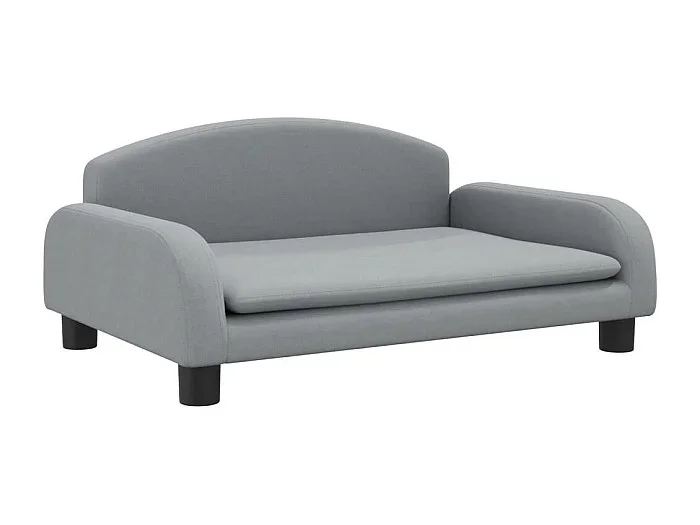 Nezihe Cama para perros de tela gris claro 70x45x30 cm