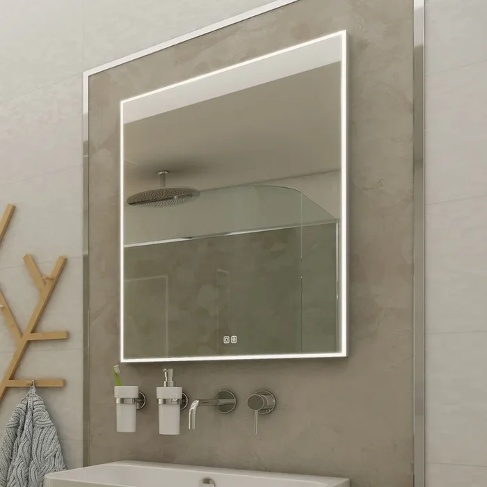 NIMCO ZP 13001VX – Espejo retroiluminado LED regulable para baño LED/35W/230V 3000-6500K 70×50 cm IP44