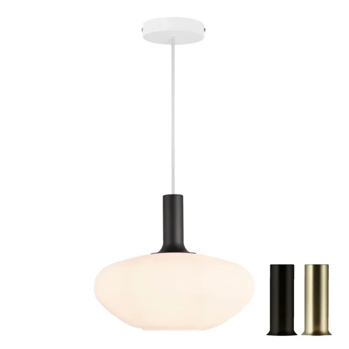 Nordlux – Lámpara colgante ALTON 1xE27/60W/230V blanco/negro/latón