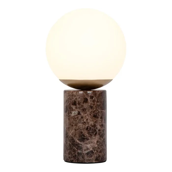 Nordlux – Lámpara de mesa LILLY 1xE14/25W/230V Mármol/marrón