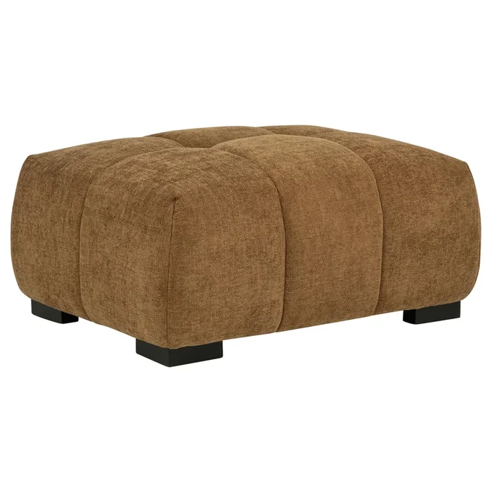 Octavia Amber Fabric Upholstered Rectangular Ottoman