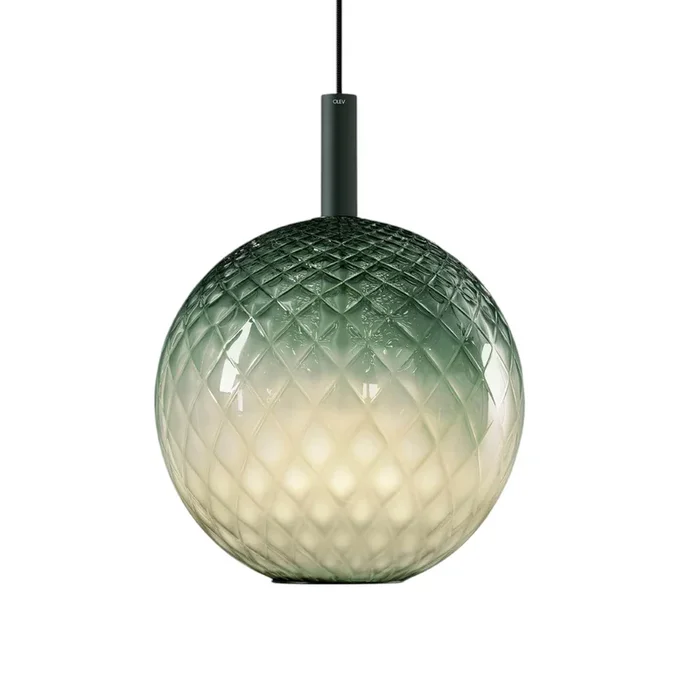 OLEV Lámpara colgante LED BEAM STICK NUANCE BALLOTON, verde Ø 35 cm 927