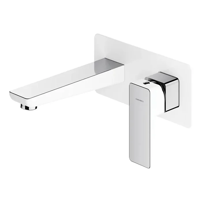 OMNIRES PM7415CRB – Grifo de lavabo para instalación empotrada PARMA cromo brillante/blanco