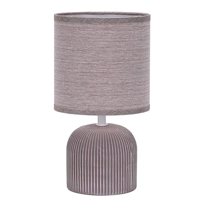 ONLI – Lámpara de mesa SHELLY 1xE27/22W/230V marrón 28 cm