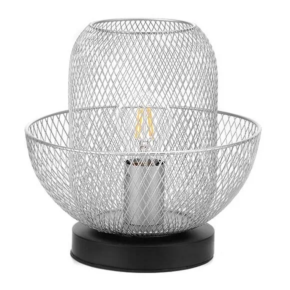 ONLI – Lámpara de mesa ZAIR 1xE27/22W/230V negro/plata