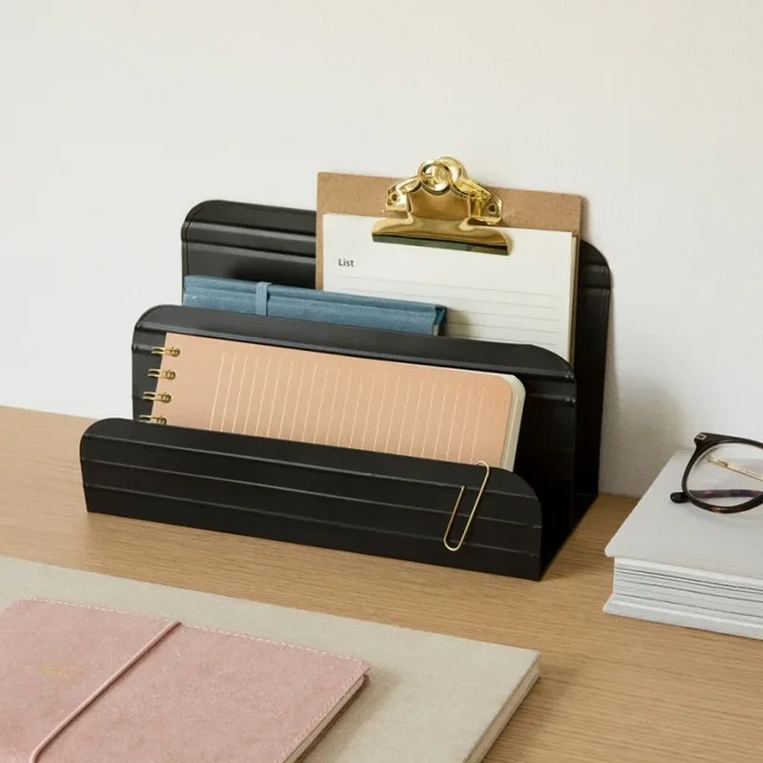 Organizador cartas negro Iron Negro – Kenay Home