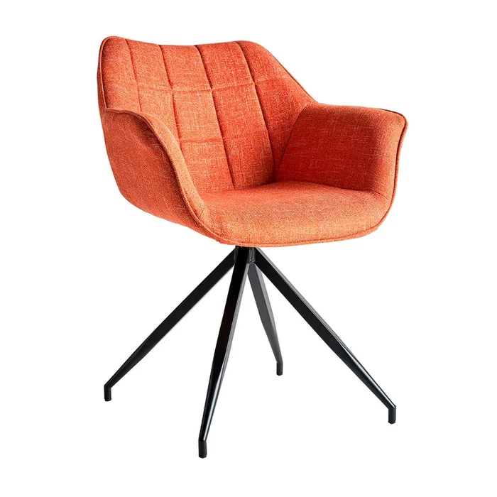 Osidda Silla, de Poliéster, en color Naranja, de 63x62x81cm – Lastdeco
