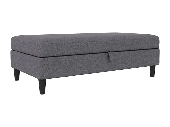 Otomana en lino gris