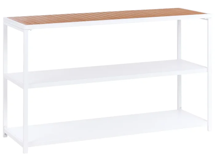 Outdoor Kitchen Island AVETRANA Metal Brown/ White