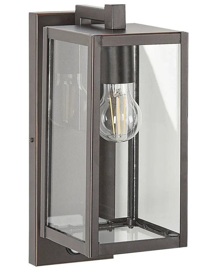 Outdoor Wall Light MEGGET with Motion Sensor Black