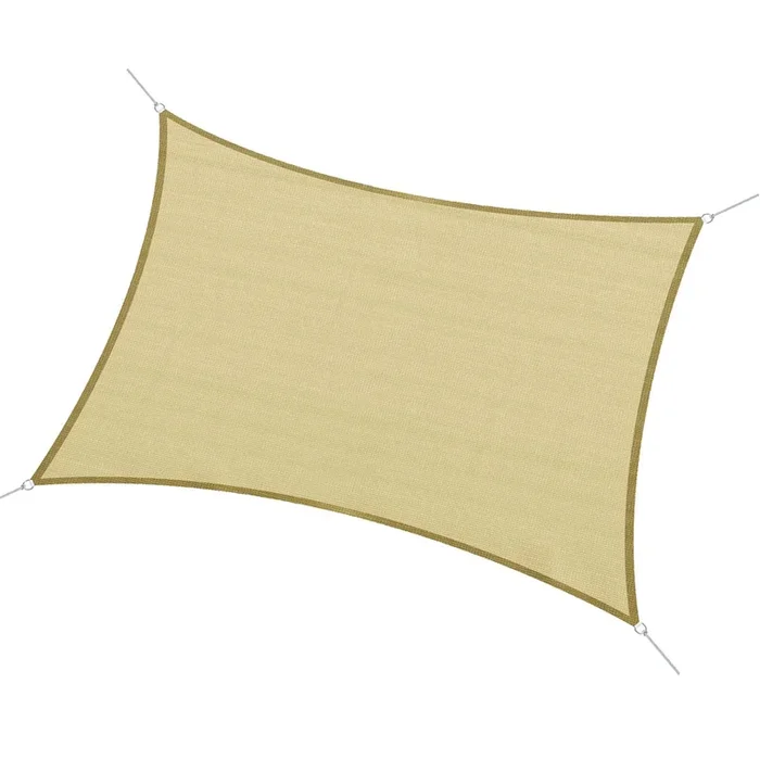 Outsunny – Toldo vela Rectangular (varios tamaños y colores), tamaño 3x4m, color arena