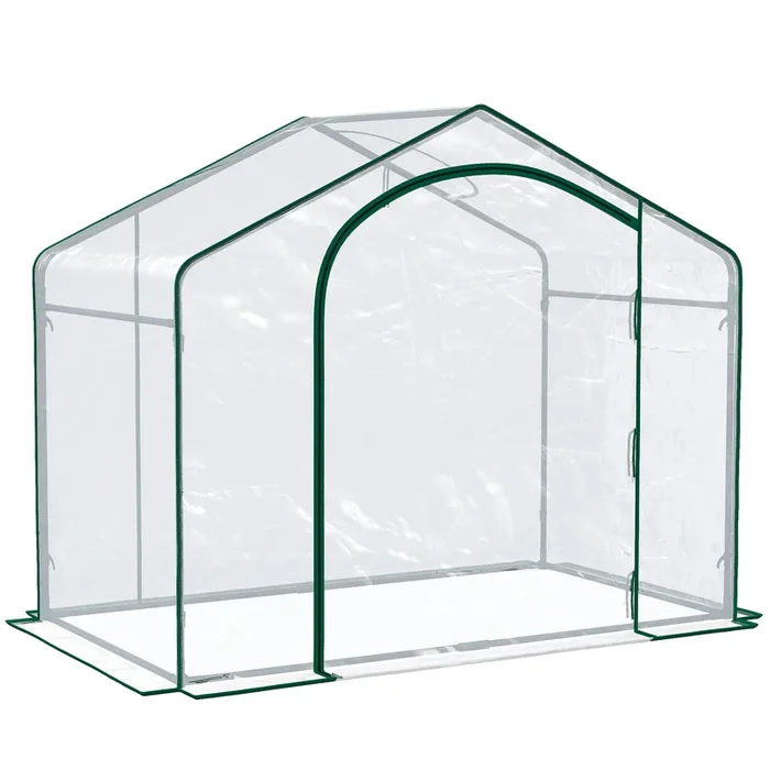 Outsunny Invernadero Transparente de Jardín Vivero Casero Plantas 180x100x168cm Marco Acero Jardinería Invernadero