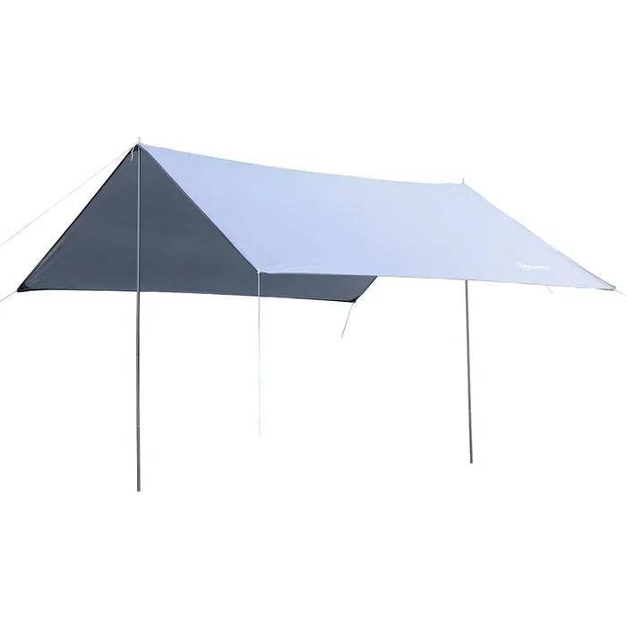Outsunny Toldo de Refugio Portátil 300×292 cm Impermeable Carpa Ligero Tienda de Campaña Grande para Camping Playa Picnic Senderismo Protección UV Blanco