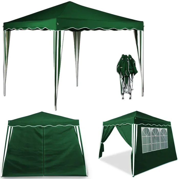 Pabellón plegable Capri Green 3x3m incl 2 paredes laterales