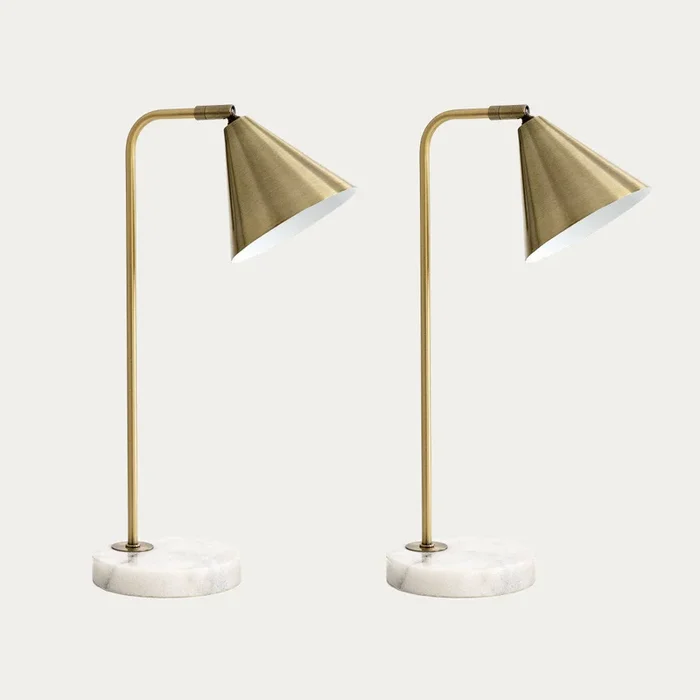 Pack 2 lámparas de sobremesa dorado Blen Dorado – Kenay Home