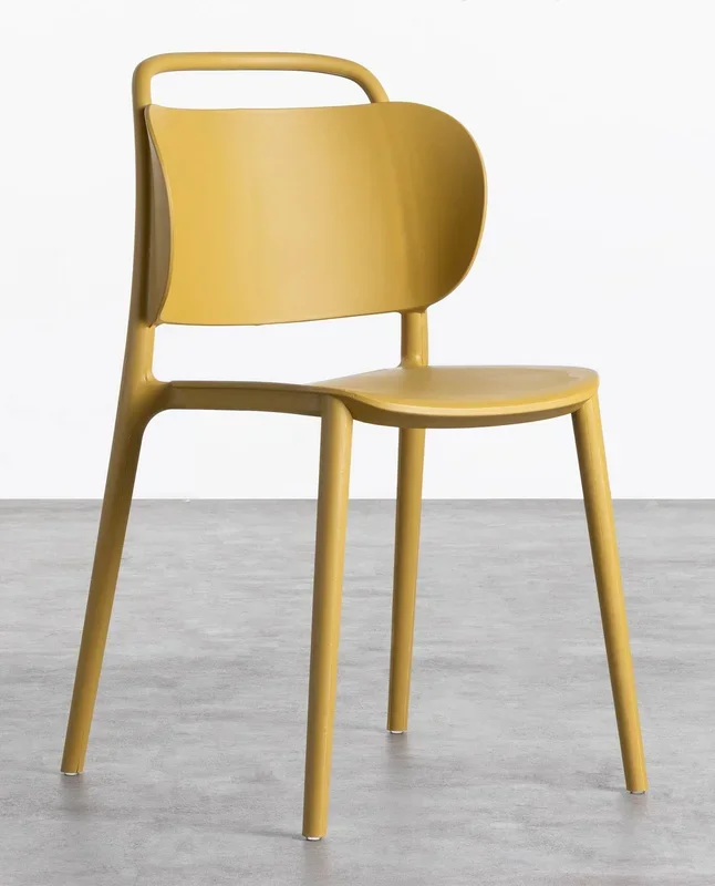 Pack 2 Sillas de Comedor de Polipropileno Kole Amarillo Curry – The Masie