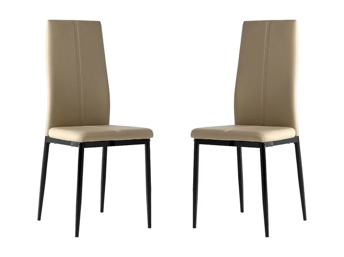 Pack 2 Sillas de Comedor Salón Capuchino, Sillas Brea Cómodas y Modernas 42x98x47 cm