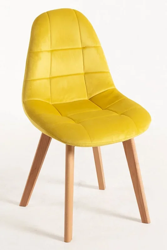 Pack 4 Sillas Kelen Terciopelo – Amarillo