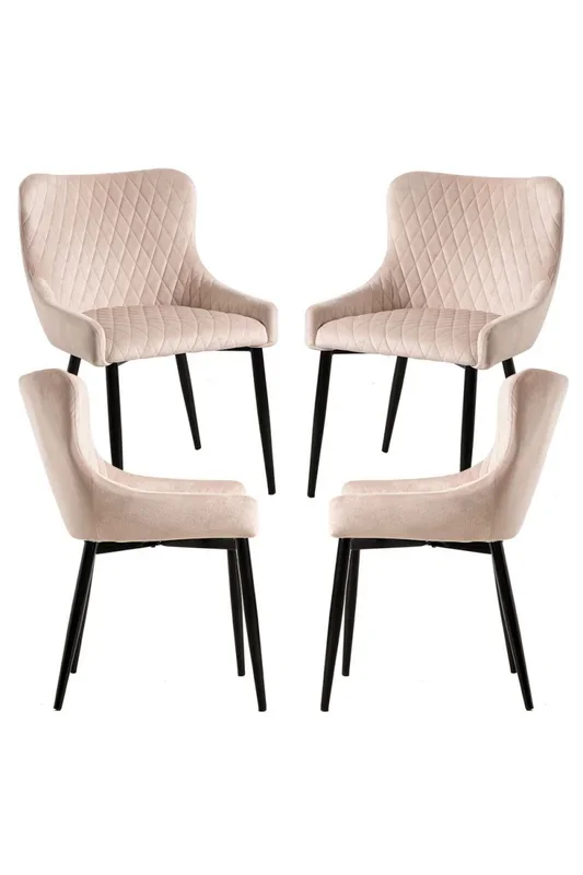 Pack 4 Sillas Sanda Terciopelo – Beige