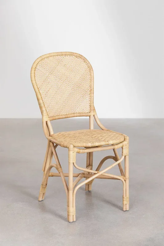 Pack de 2 Sillas de Comedor en Ratán Zariel Natural – SKLUM