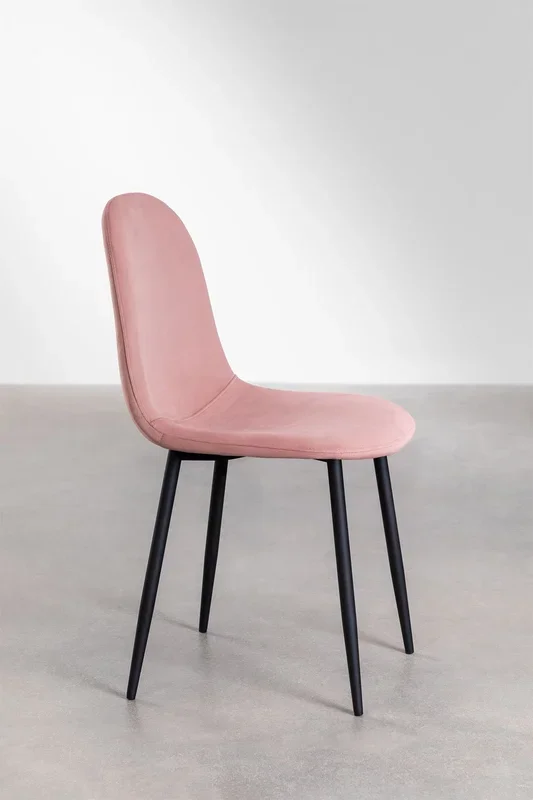 Pack de 2 sillas de comedor en terciopelo Glamm Rubor Negro – SKLUM