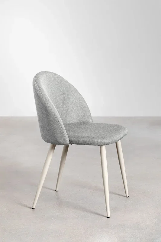 Pack de 2 Sillas de Comedor Kana Deluxe Lino Gris Hormigón – SKLUM