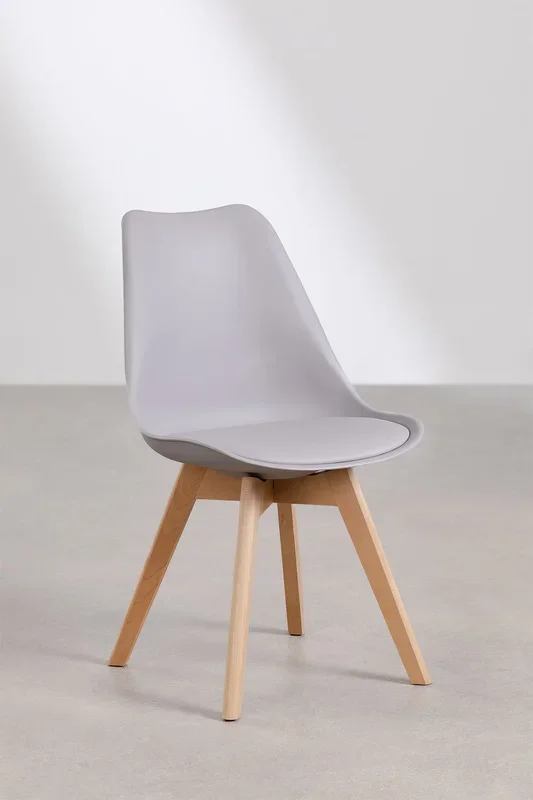 Pack de 2 sillas de comedor Nordic Gris Claro – SKLUM