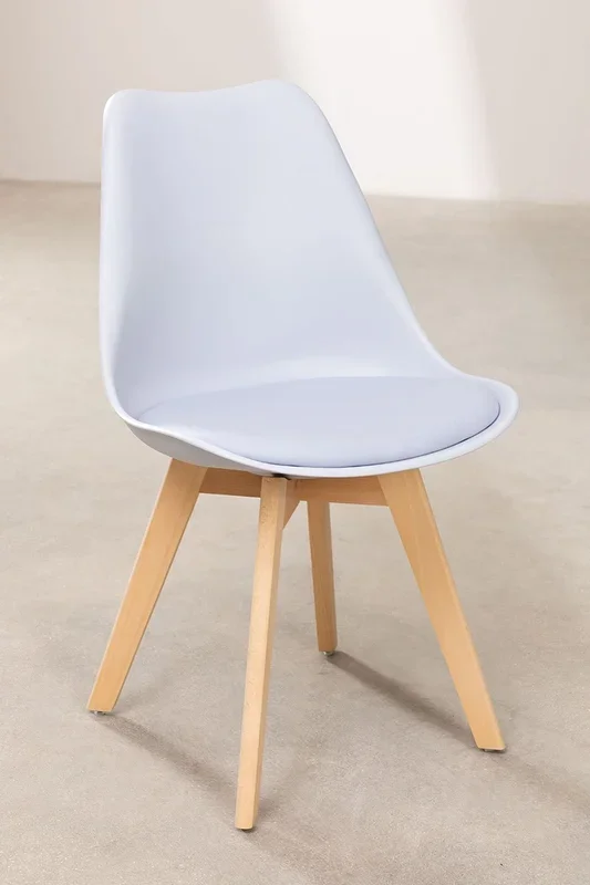 Pack de 2 sillas de comedor Nordic Gris Delfín – SKLUM