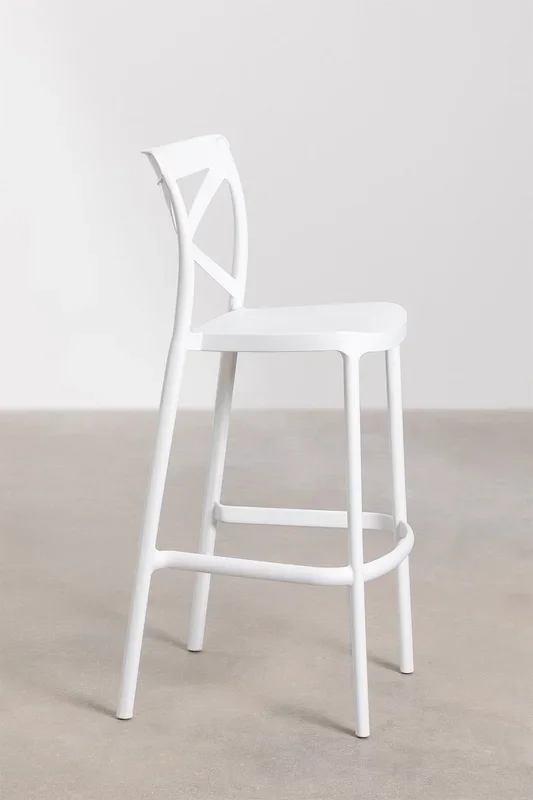 Pack de 2 Taburetes Altos Otax ↑75 cm Blanco – SKLUM