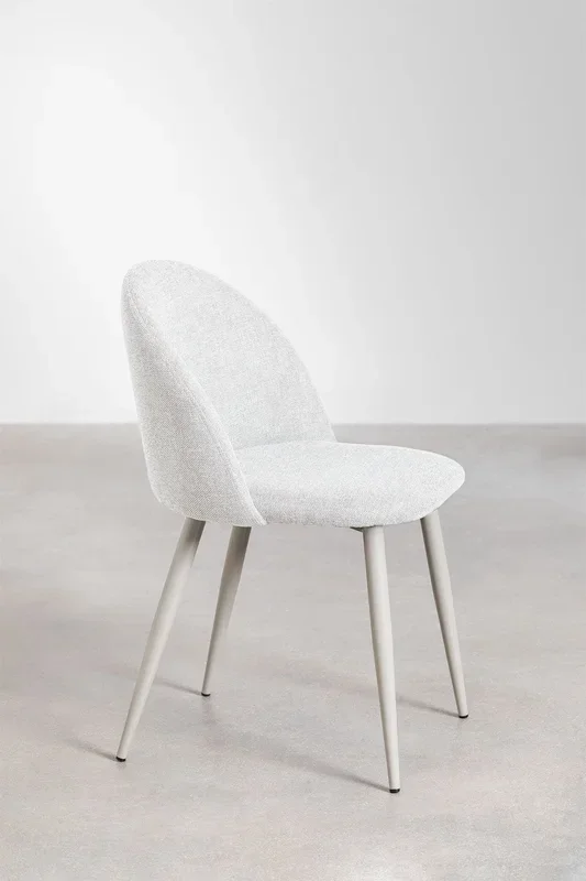 Pack de 4 Sillas de Comedor Kana Deluxe Tela Blanco Roto – SKLUM