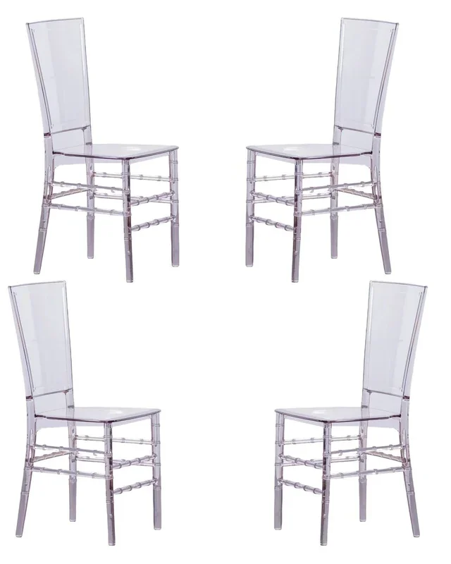 Pack de 4 sillas de diseño transparentes – Ghost
