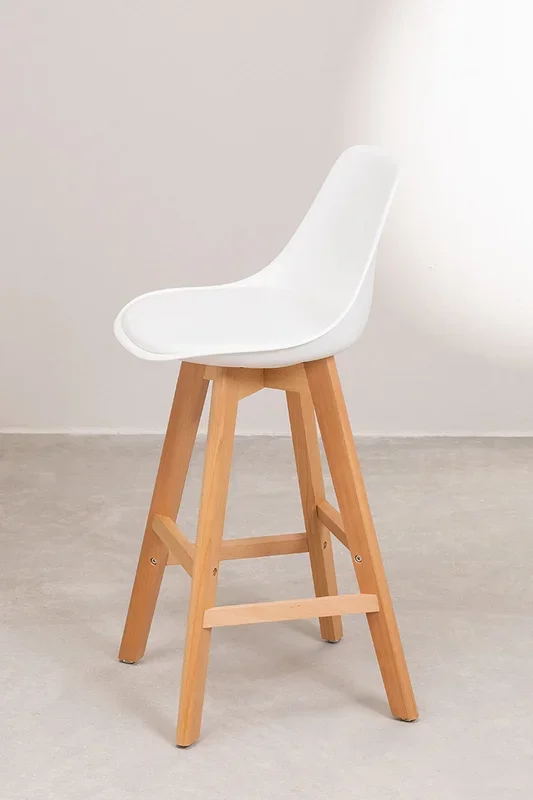 Pack de 4 Taburetes Altos Nordic Edition ↑65 cm Blanco – SKLUM