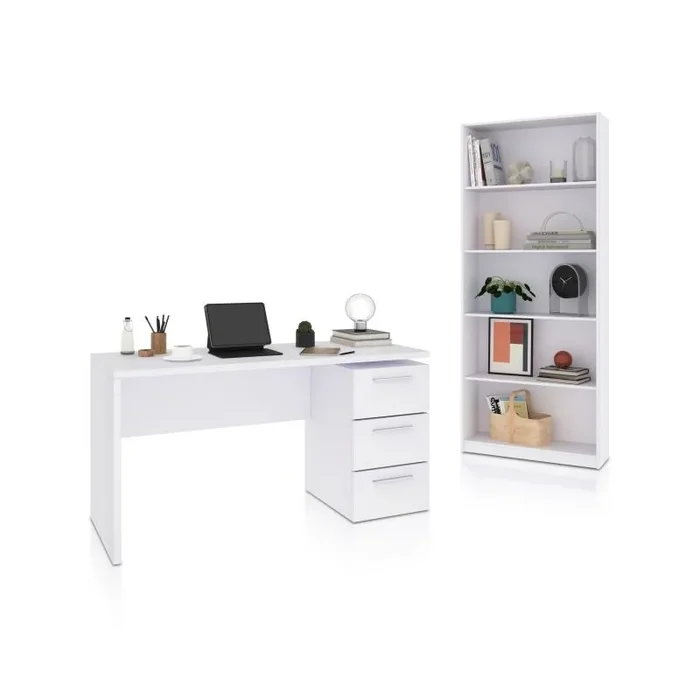 Pack office Sasha Plus Blanco Artik (Blanco Mate) 138 x 74 x 60 cm