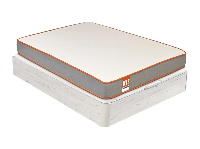 Pack SOUL What the Sleep, Colchón Sostenible HR con Visco + Canapé Glaciar Gran Capacidad, Entrega, Montaje y Retirada de Usado Incluida 135×190