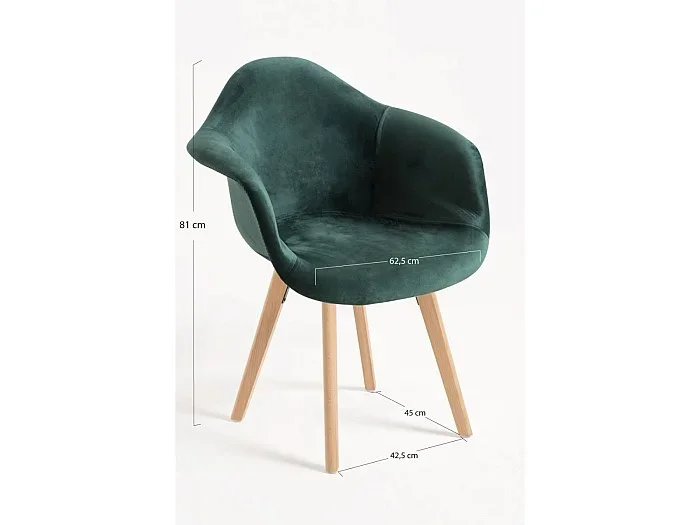 Packs Sillas Comedor – Pack 2 Sillas Belu Terciopelo – Verde