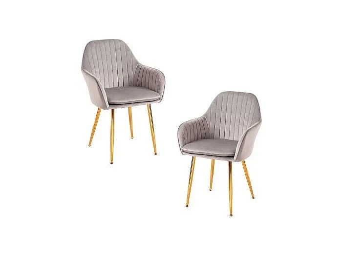Packs Sillas Comedor – Pack 2 Sillas Chic Golden – Gris claro