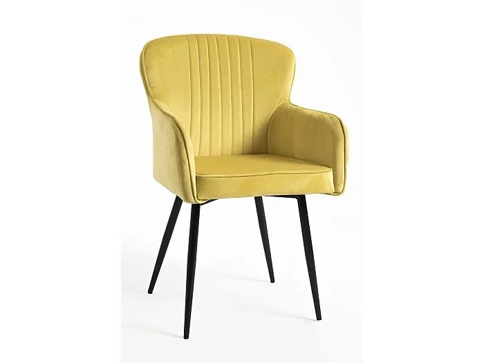 Packs Sillas Comedor – Pack 2 Sillas Dalye Terciopelo – Amarillo