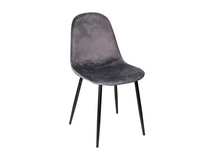 Packs Sillas Comedor – Pack 2 Sillas Teok Black Terciopelo – Gris oscuro