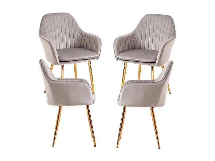 Packs Sillas Comedor – Pack 4 Sillas Chic Golden – Gris claro