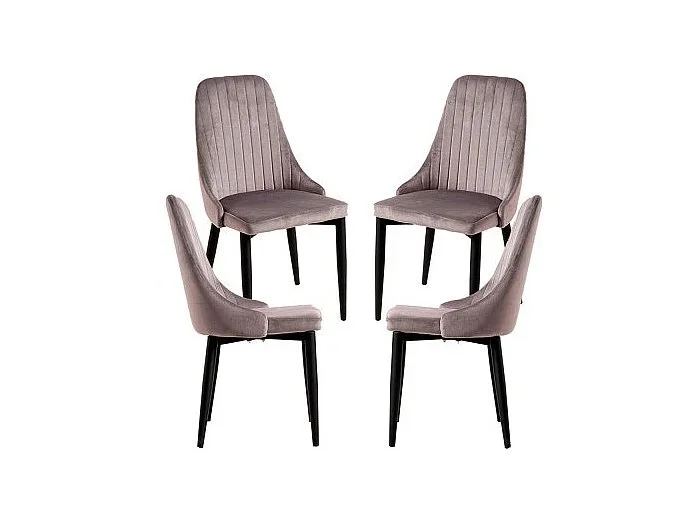 Packs Sillas Comedor – Pack 4 Sillas Kan Terciopelo – Gris