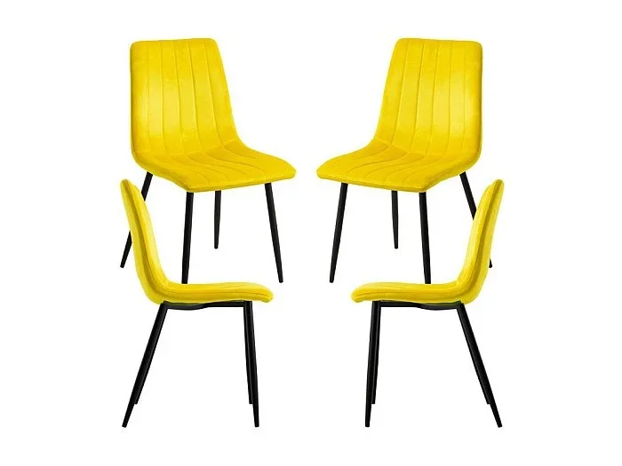 Packs Sillas Comedor – Pack 4 Sillas Liny Terciopelo – Amarillo